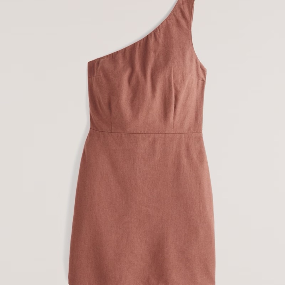 NWOT Abercrombie Linen One Shoulder Dress